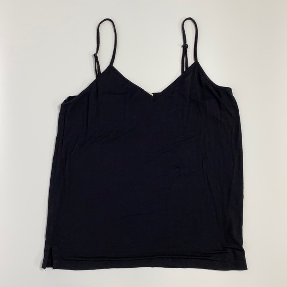 Madewell Black Vneck Tank Top - Picture 1 of 8